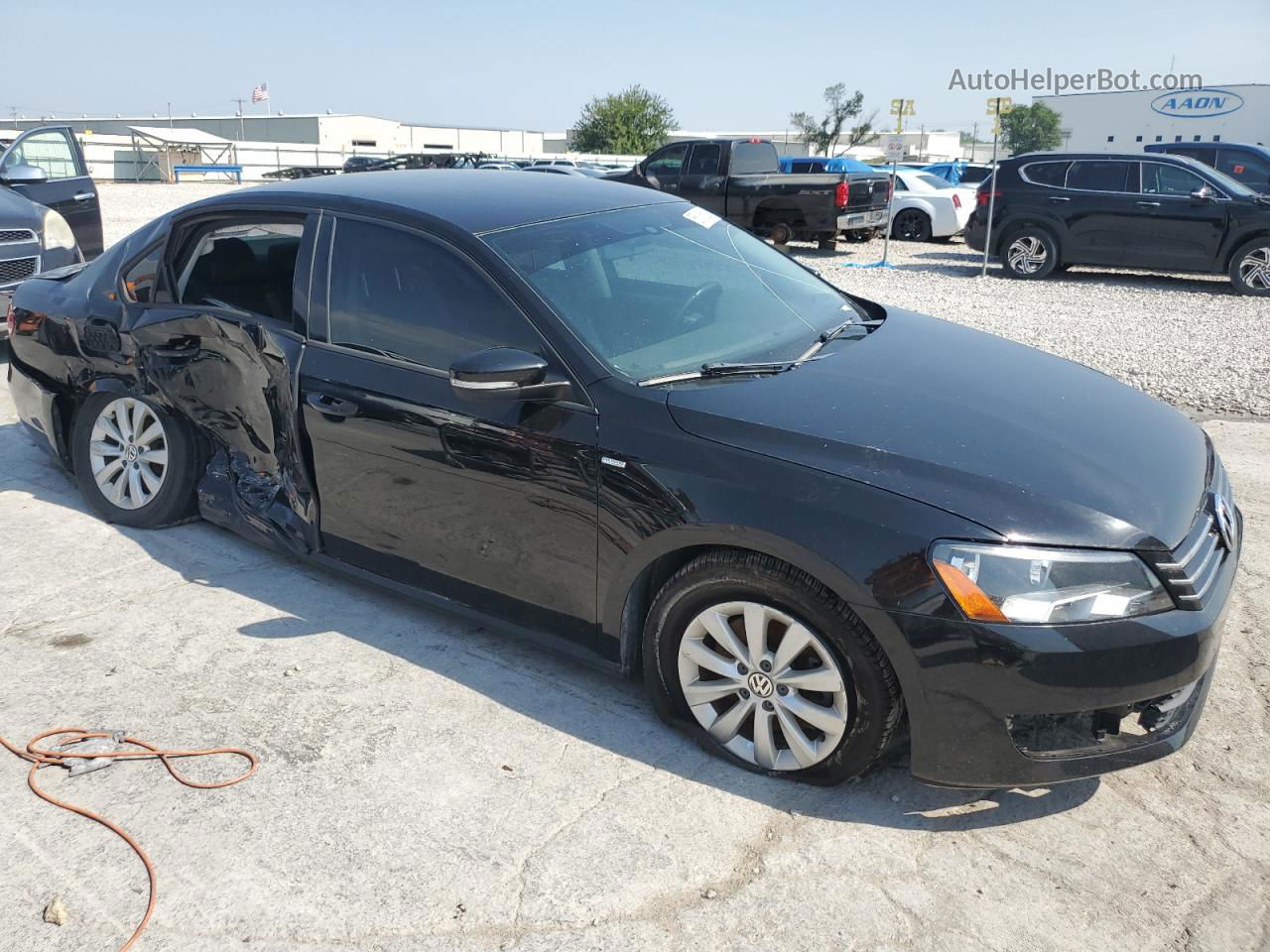 2015 Volkswagen Passat S Black vin: 1VWAT7A31FC099834