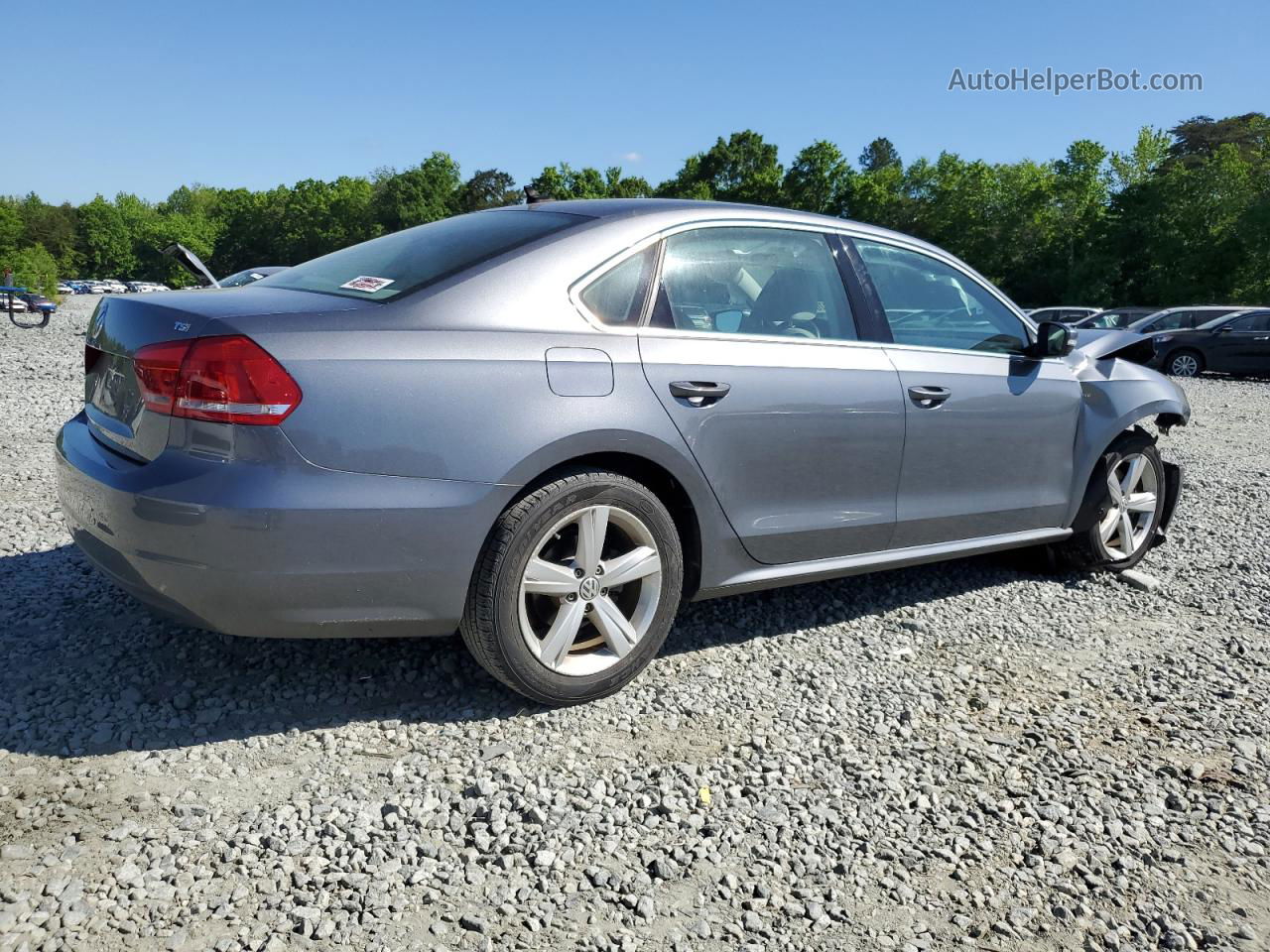 2015 Volkswagen Passat S Gray vin: 1VWAT7A31FC111366