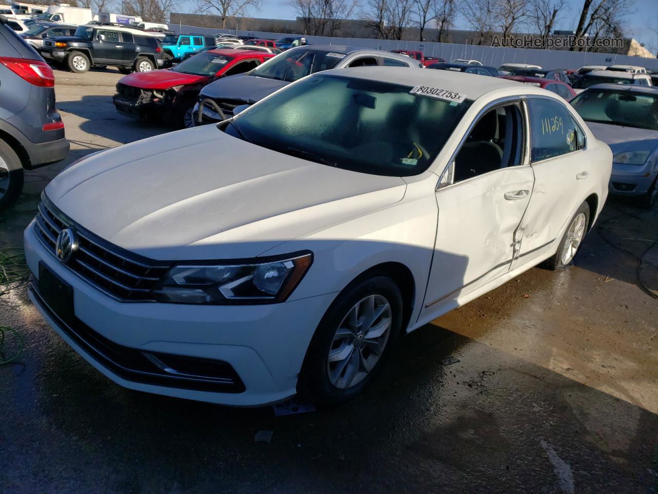 2016 Volkswagen Passat S White vin: 1VWAT7A31GC014749