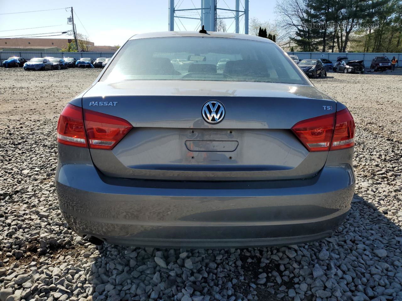 2014 Volkswagen Passat S Gray vin: 1VWAT7A32EC032884