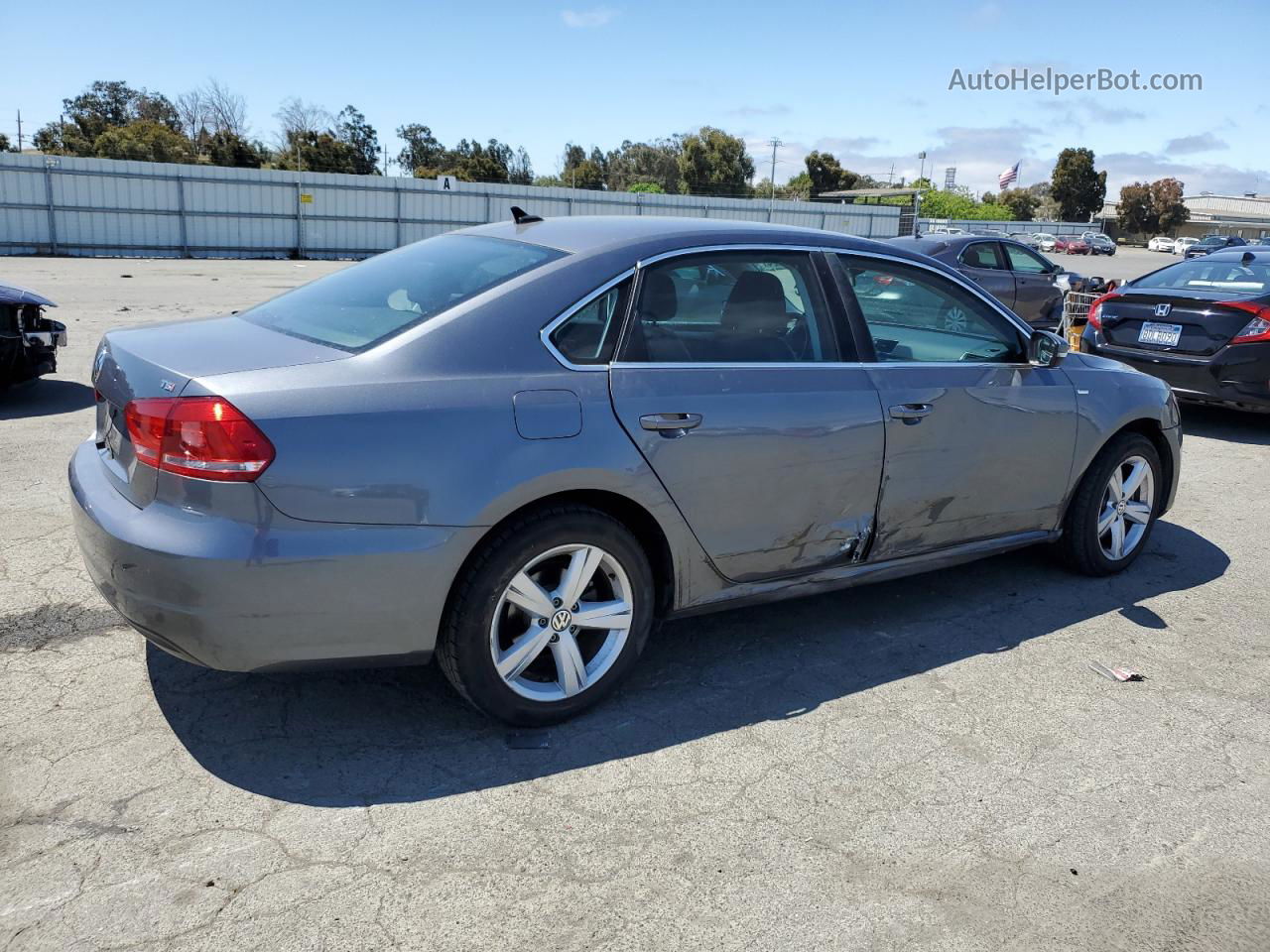 2014 Volkswagen Passat S Gray vin: 1VWAT7A32EC039723