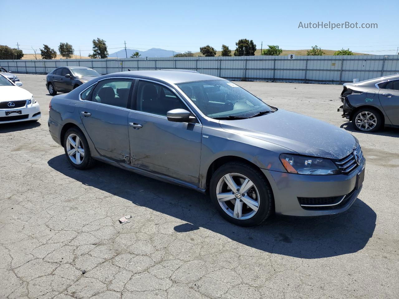 2014 Volkswagen Passat S Gray vin: 1VWAT7A32EC039723