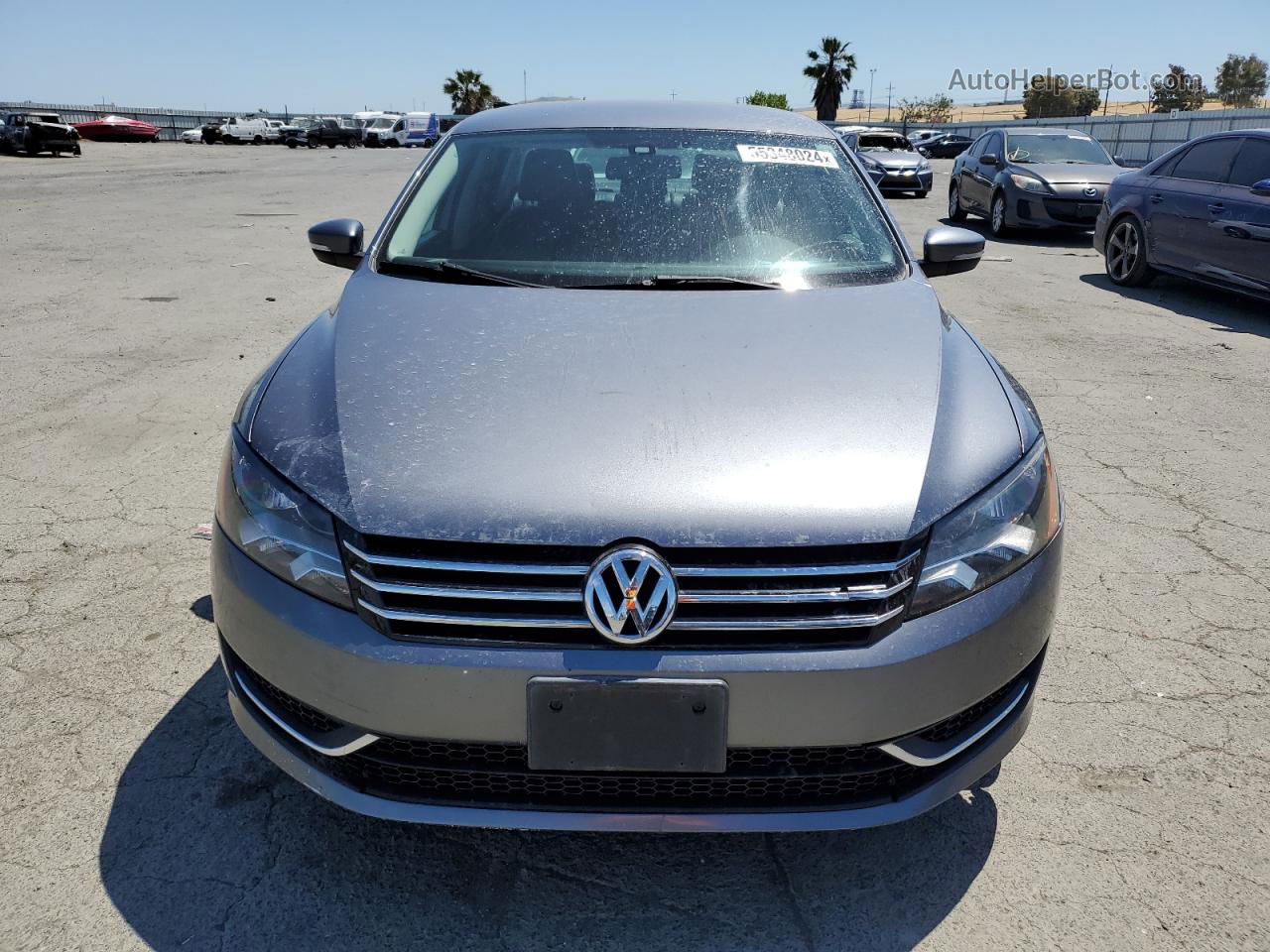 2014 Volkswagen Passat S Gray vin: 1VWAT7A32EC039723