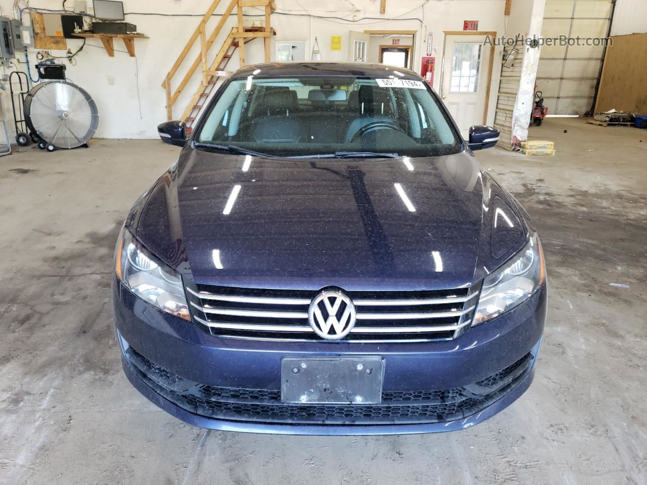 2014 Volkswagen Passat S Blue vin: 1VWAT7A32EC072494