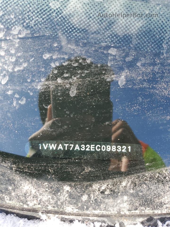 2014 Volkswagen Passat S Черный vin: 1VWAT7A32EC098321