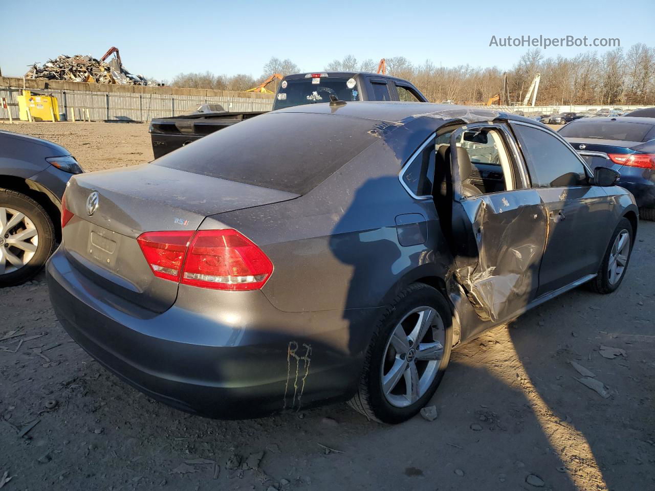 2015 Volkswagen Passat S Gray vin: 1VWAT7A32FC101834