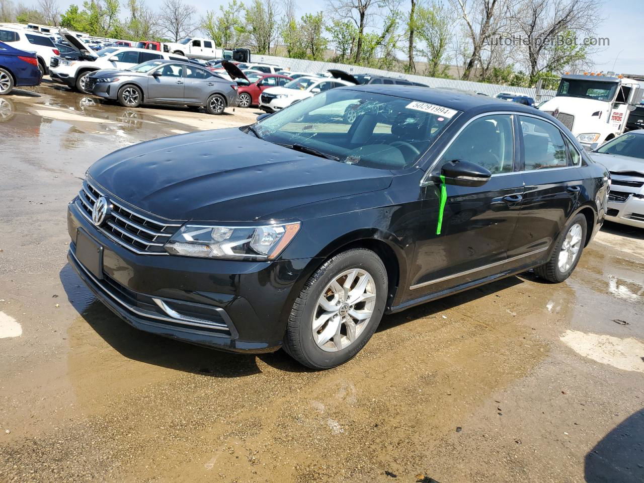 2016 Volkswagen Passat S Black vin: 1VWAT7A32GC023234