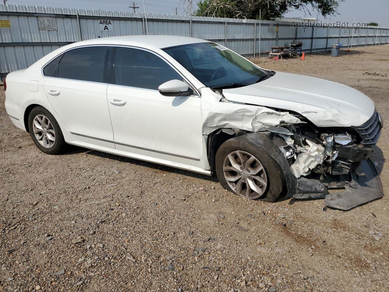 2017 Volkswagen Passat S White vin: 1VWAT7A32HC044134