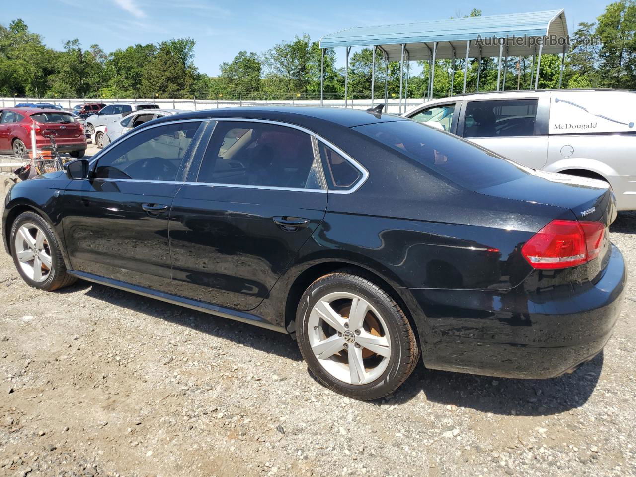 2014 Volkswagen Passat S Black vin: 1VWAT7A33EC032344