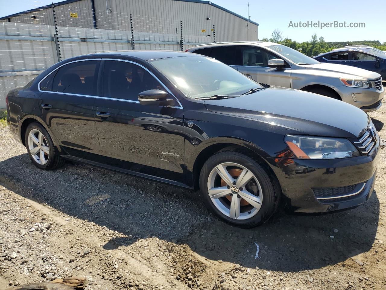 2014 Volkswagen Passat S Black vin: 1VWAT7A33EC032344