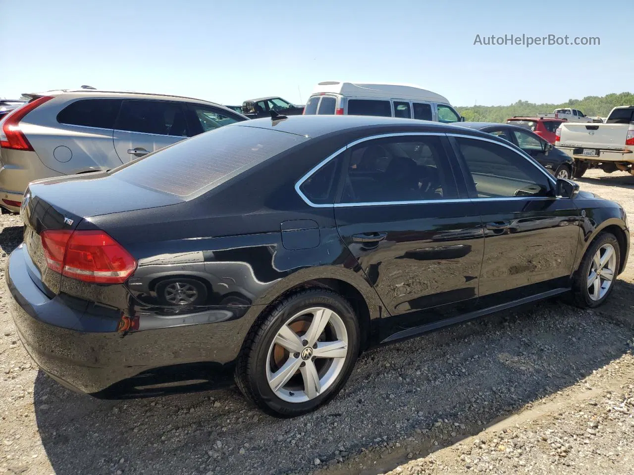 2014 Volkswagen Passat S Black vin: 1VWAT7A33EC032344