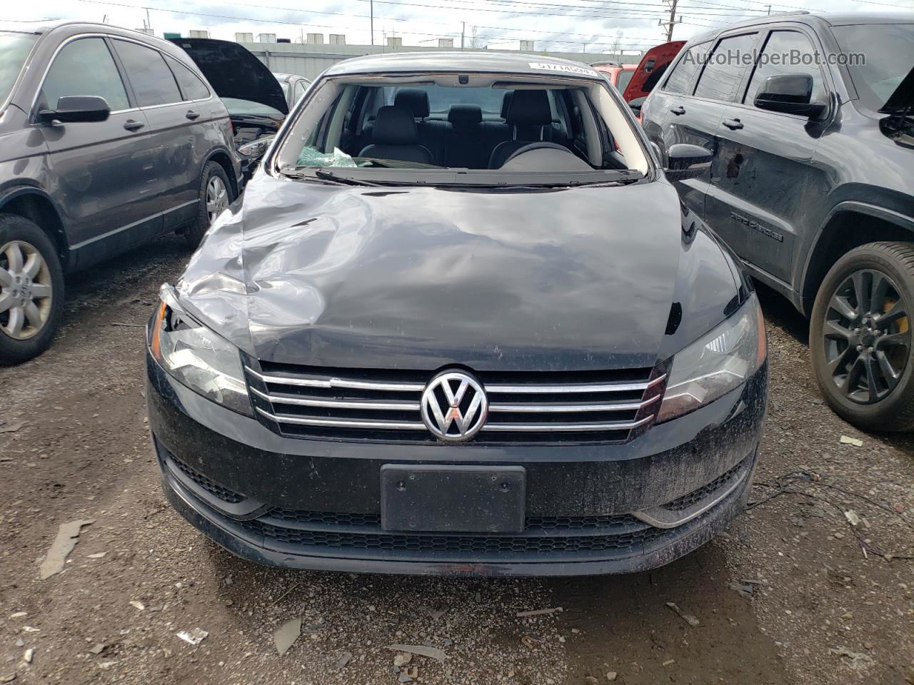 2014 Volkswagen Passat S Black vin: 1VWAT7A33EC036085