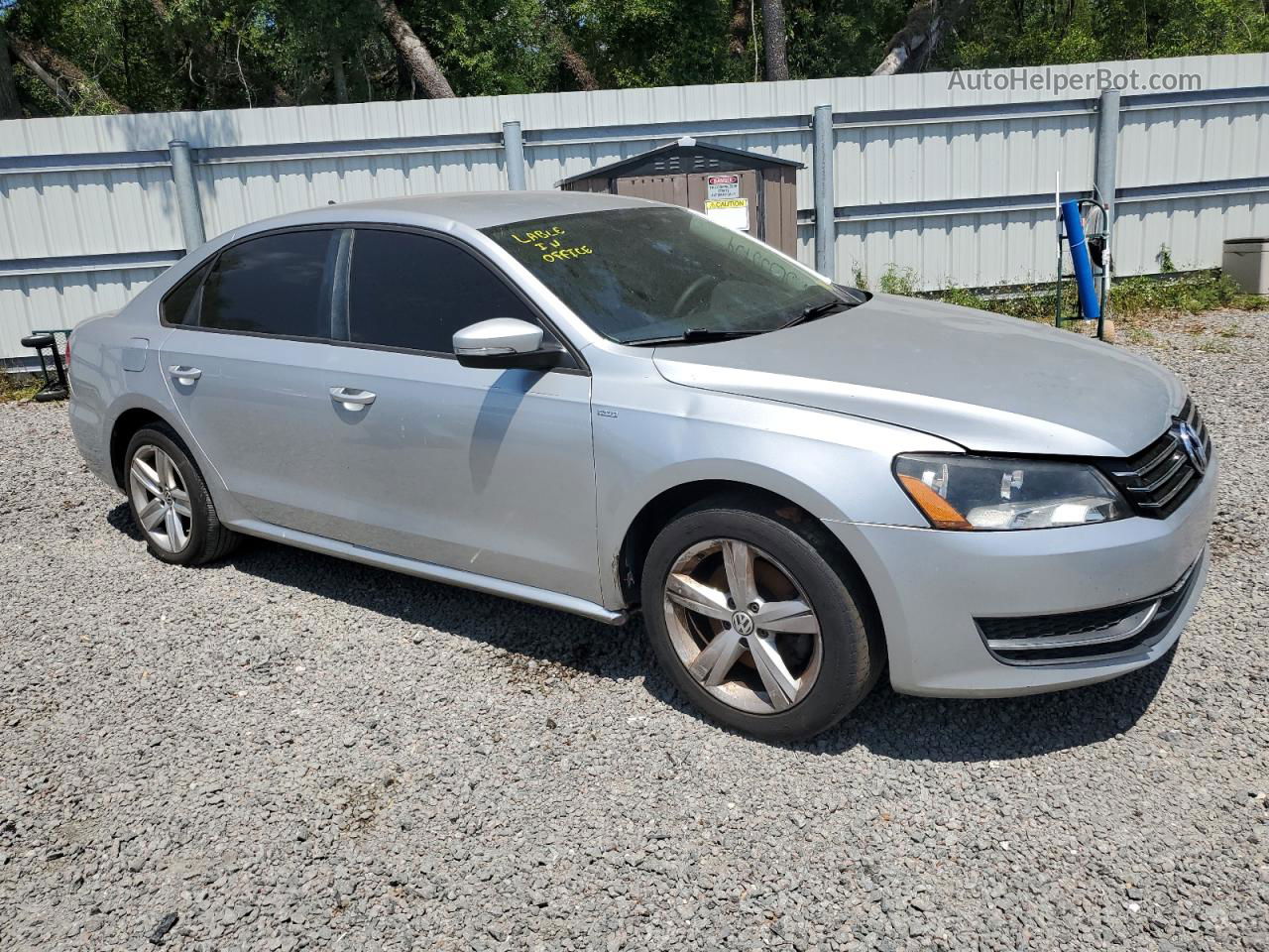 2014 Volkswagen Passat S Silver vin: 1VWAT7A33EC064808