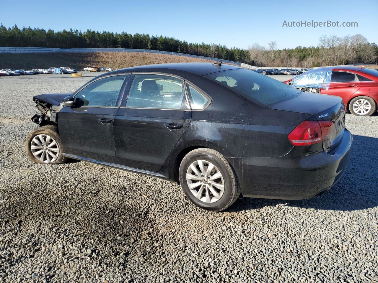 2015 Volkswagen Passat S Черный vin: 1VWAT7A33FC043653