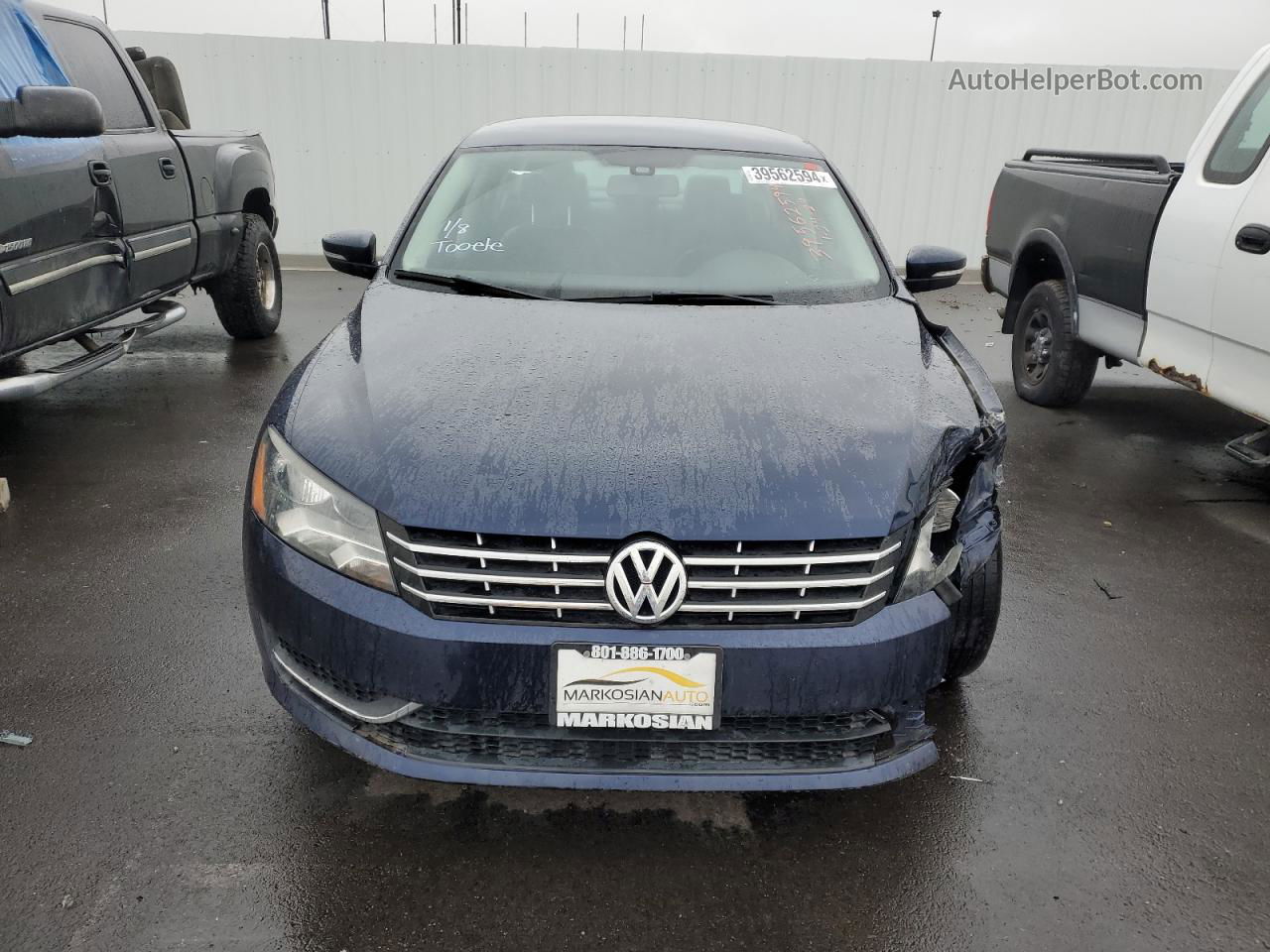 2015 Volkswagen Passat S Blue vin: 1VWAT7A33FC076426