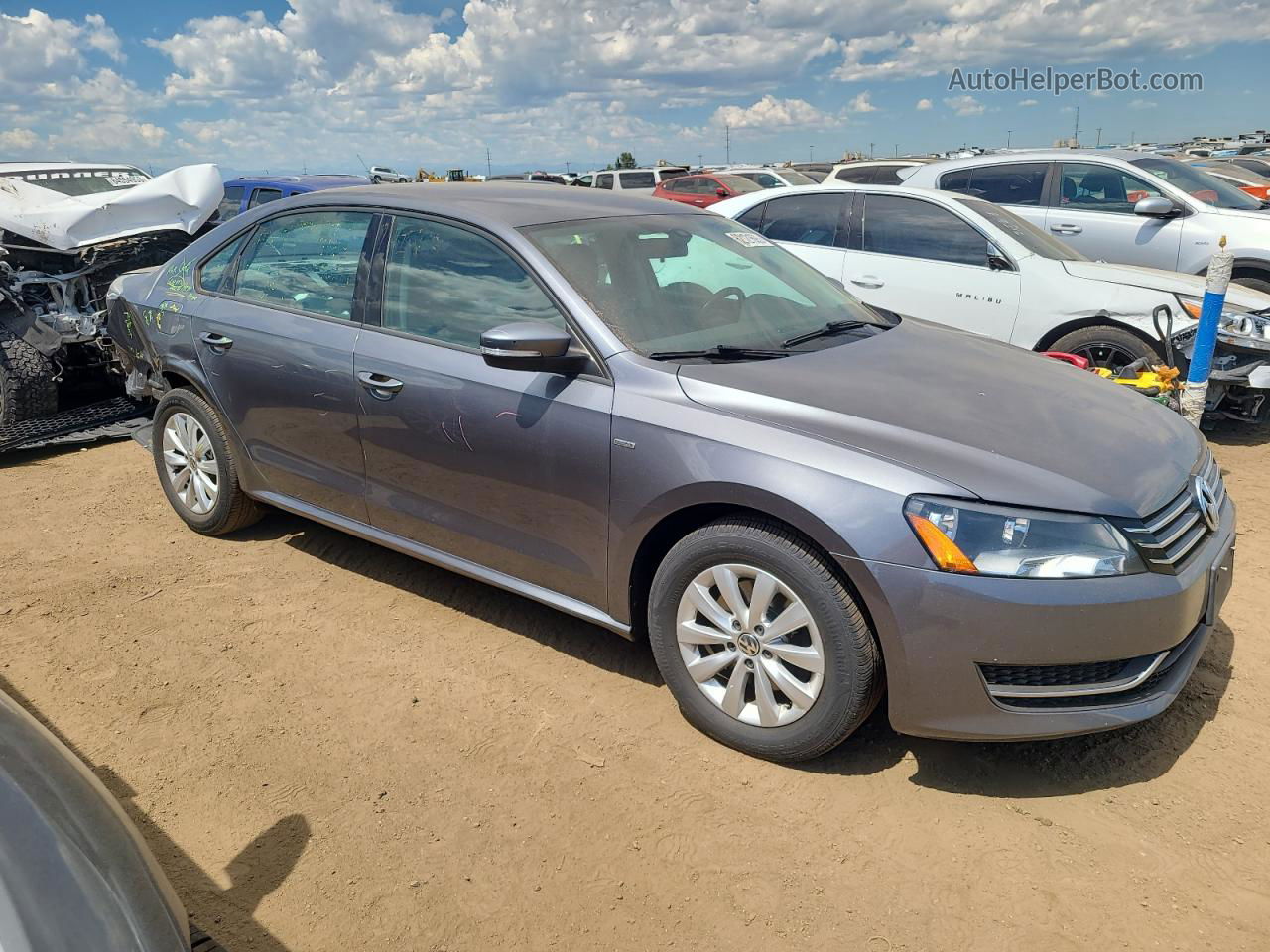 2015 Volkswagen Passat S Gray vin: 1VWAT7A33FC093517