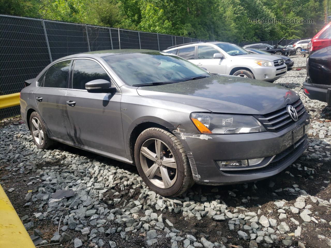 2015 Volkswagen Passat S Gray vin: 1VWAT7A33FC098121