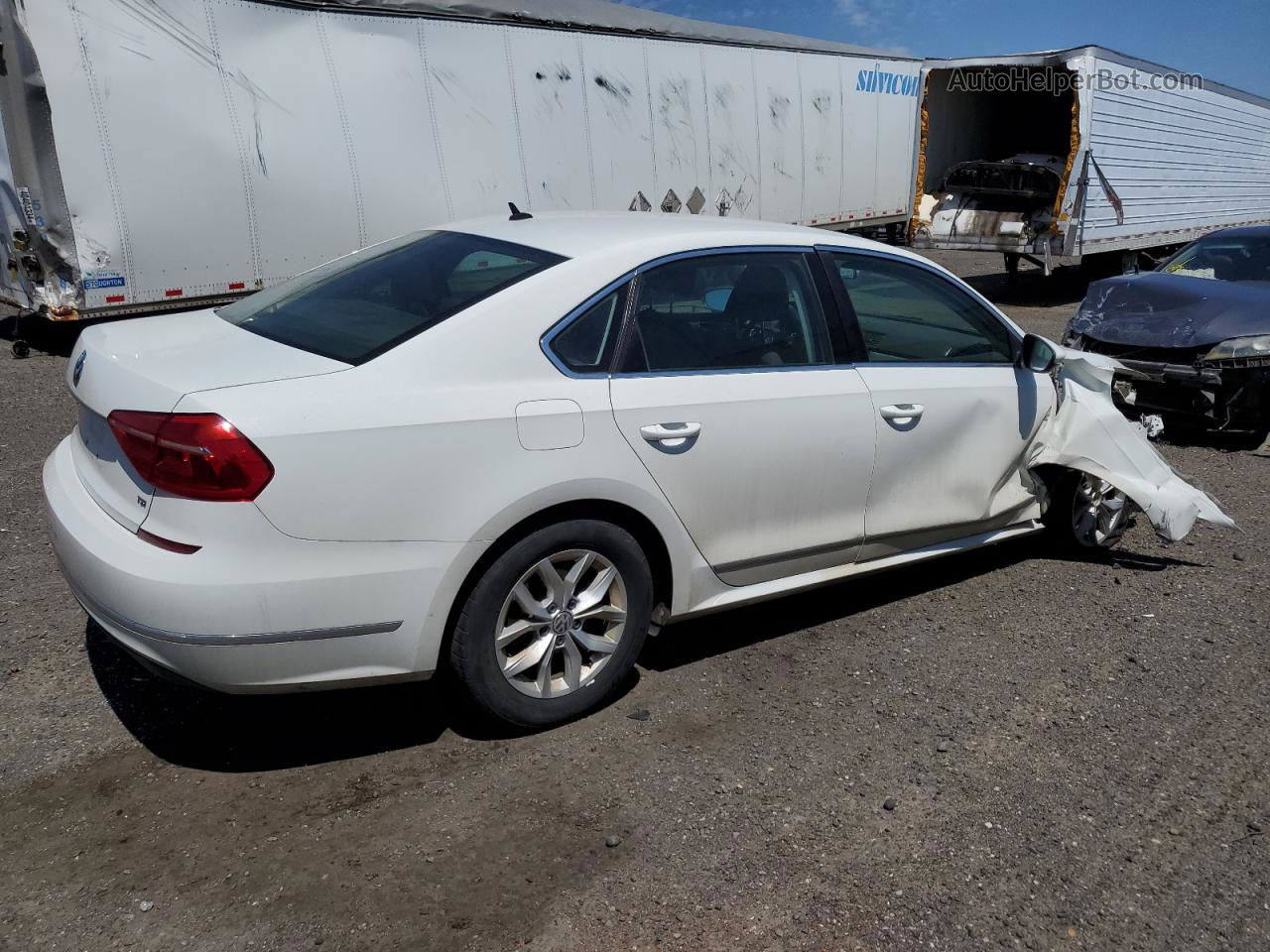 2016 Volkswagen Passat S White vin: 1VWAT7A33GC024635