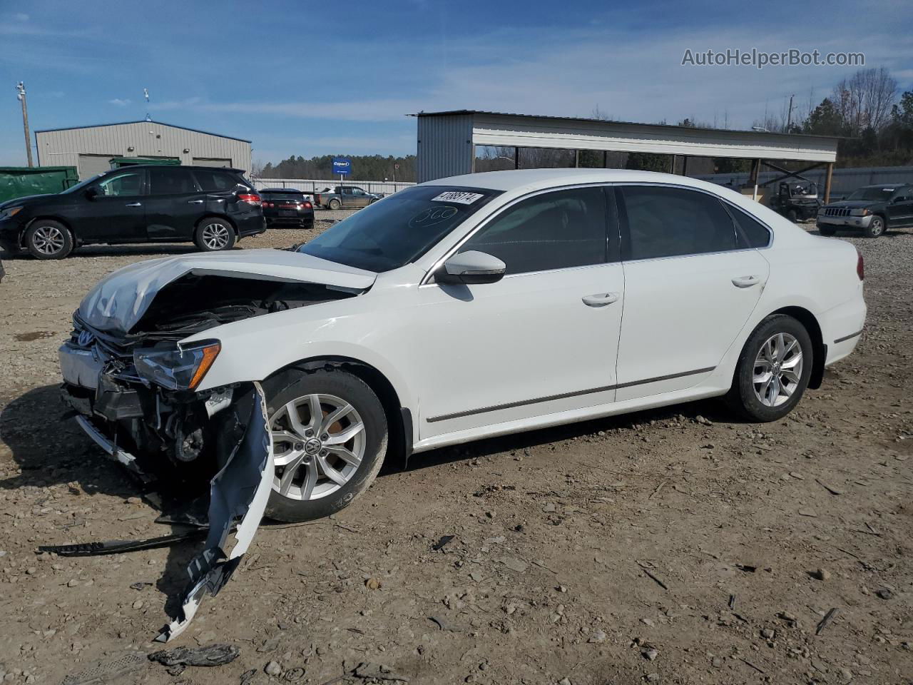 2017 Volkswagen Passat S White vin: 1VWAT7A33HC052047