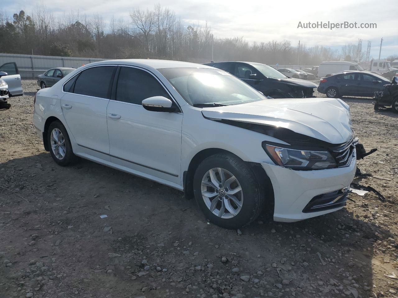 2017 Volkswagen Passat S White vin: 1VWAT7A33HC052047