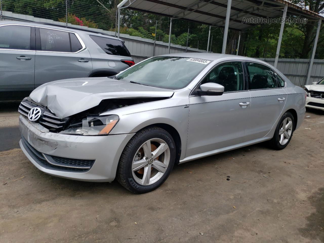 2014 Volkswagen Passat S Silver vin: 1VWAT7A34EC035253