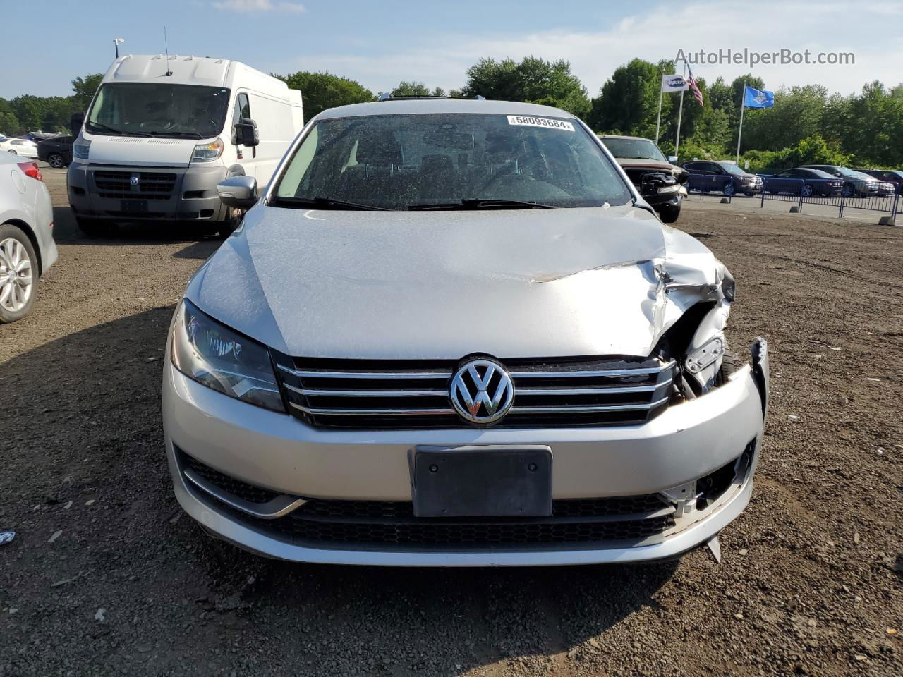 2014 Volkswagen Passat S Silver vin: 1VWAT7A34EC080161