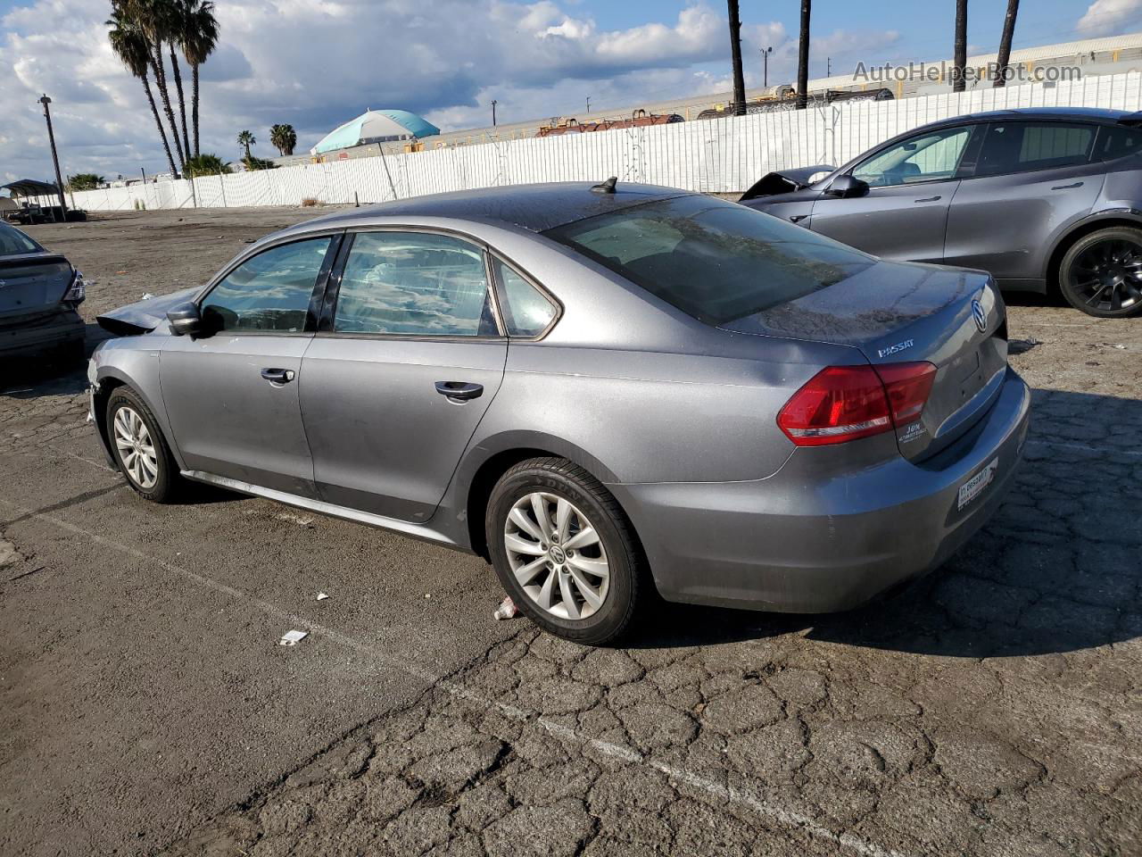 2014 Volkswagen Passat S Gray vin: 1VWAT7A34EC106838