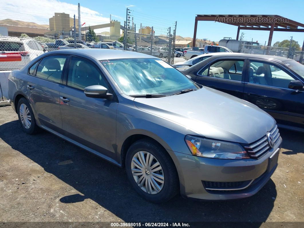 2015 Volkswagen Passat 1.8t S Gray vin: 1VWAT7A34FC024626