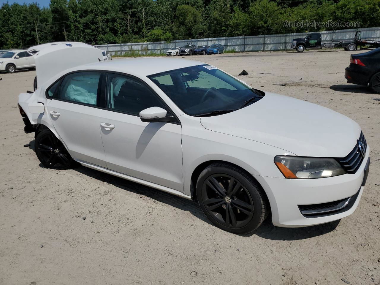 2015 Volkswagen Passat S White vin: 1VWAT7A34FC064849