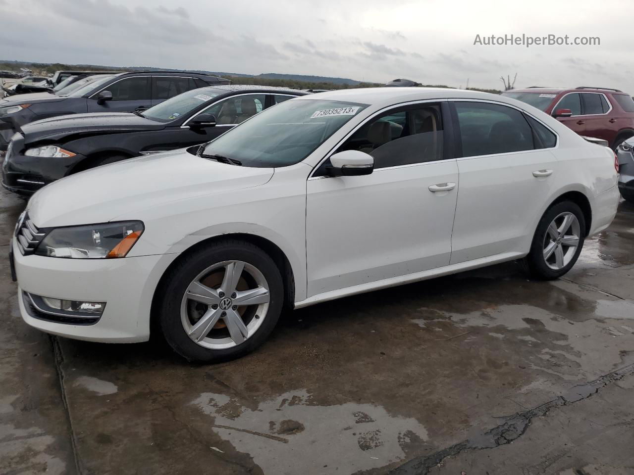 2015 Volkswagen Passat S White vin: 1VWAT7A34FC081716