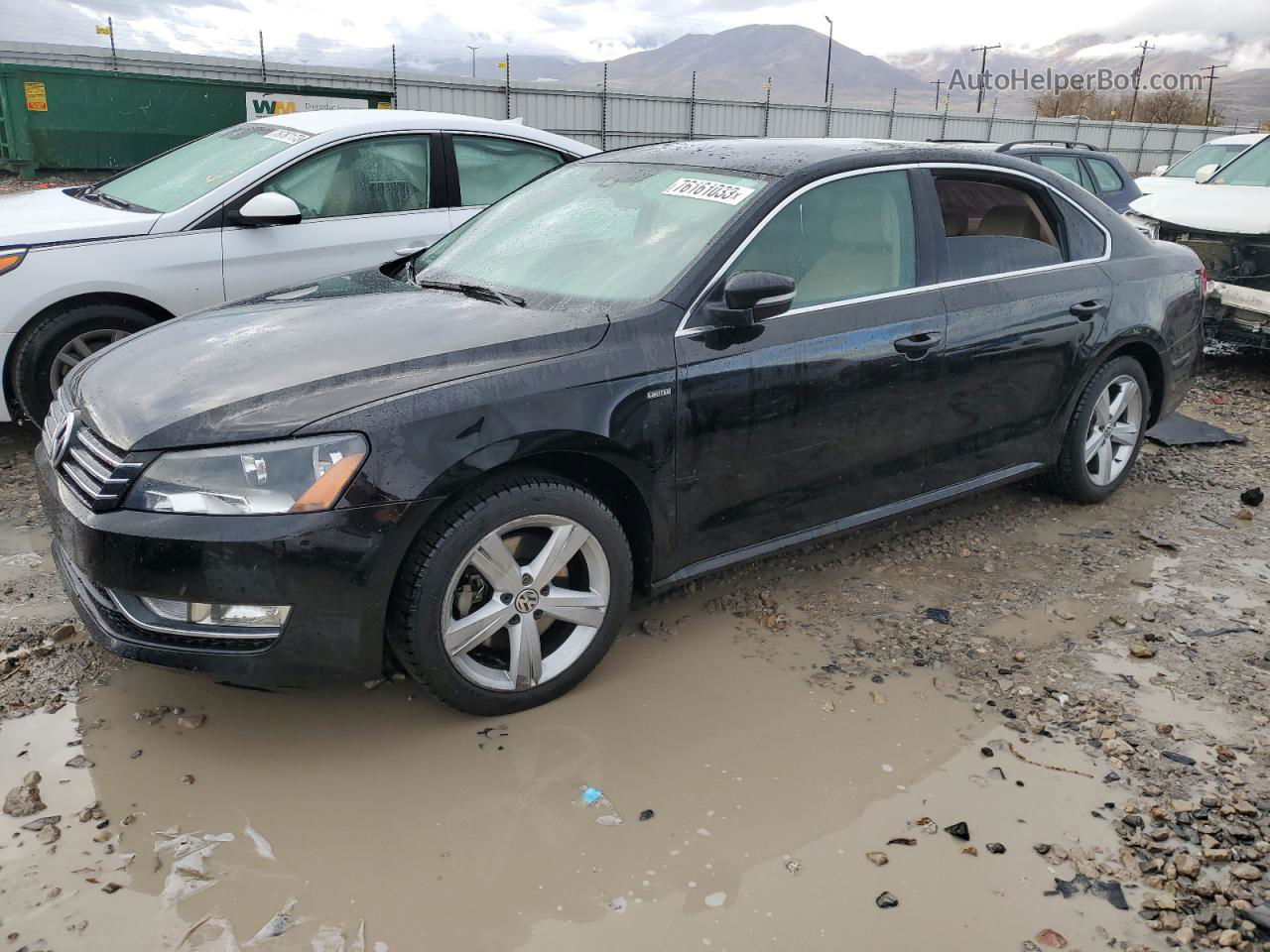 2015 Volkswagen Passat S Black vin: 1VWAT7A34FC095700