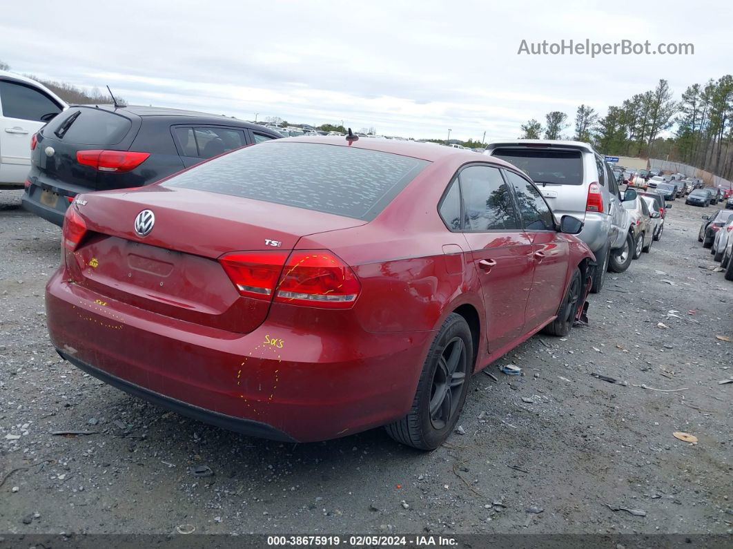 2015 Volkswagen Passat 1.8t S Red vin: 1VWAT7A34FC101074