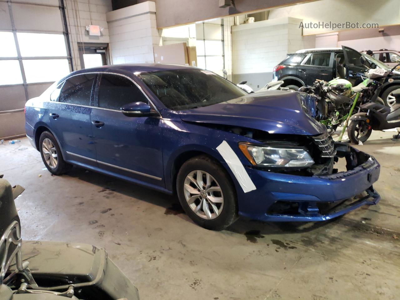 2016 Volkswagen Passat S Blue vin: 1VWAT7A34GC057112