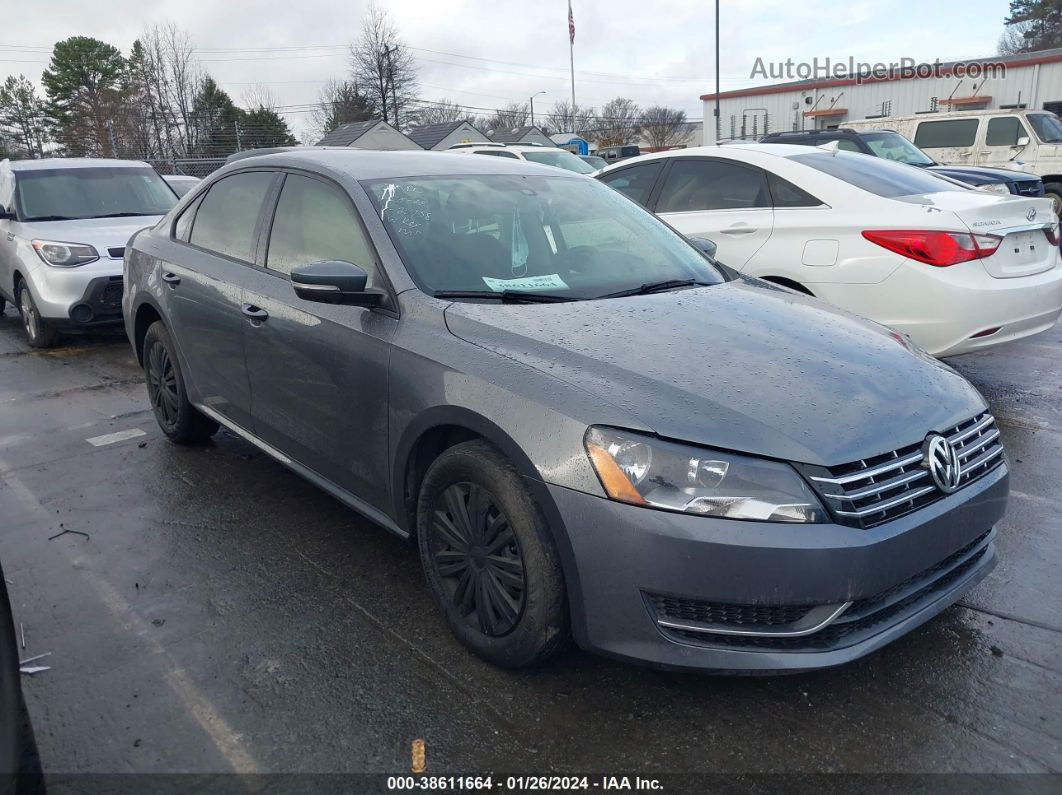 2015 Volkswagen Passat 1.8t S Gray vin: 1VWAT7A35FC012758