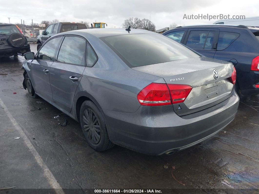 2015 Volkswagen Passat 1.8t S Gray vin: 1VWAT7A35FC012758