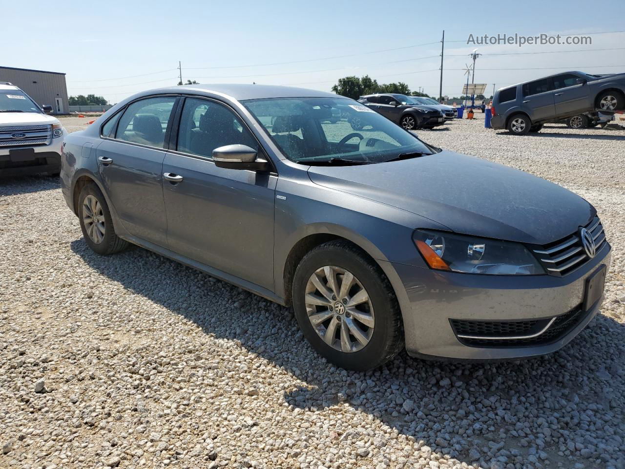 2015 Volkswagen Passat S Gray vin: 1VWAT7A35FC041080