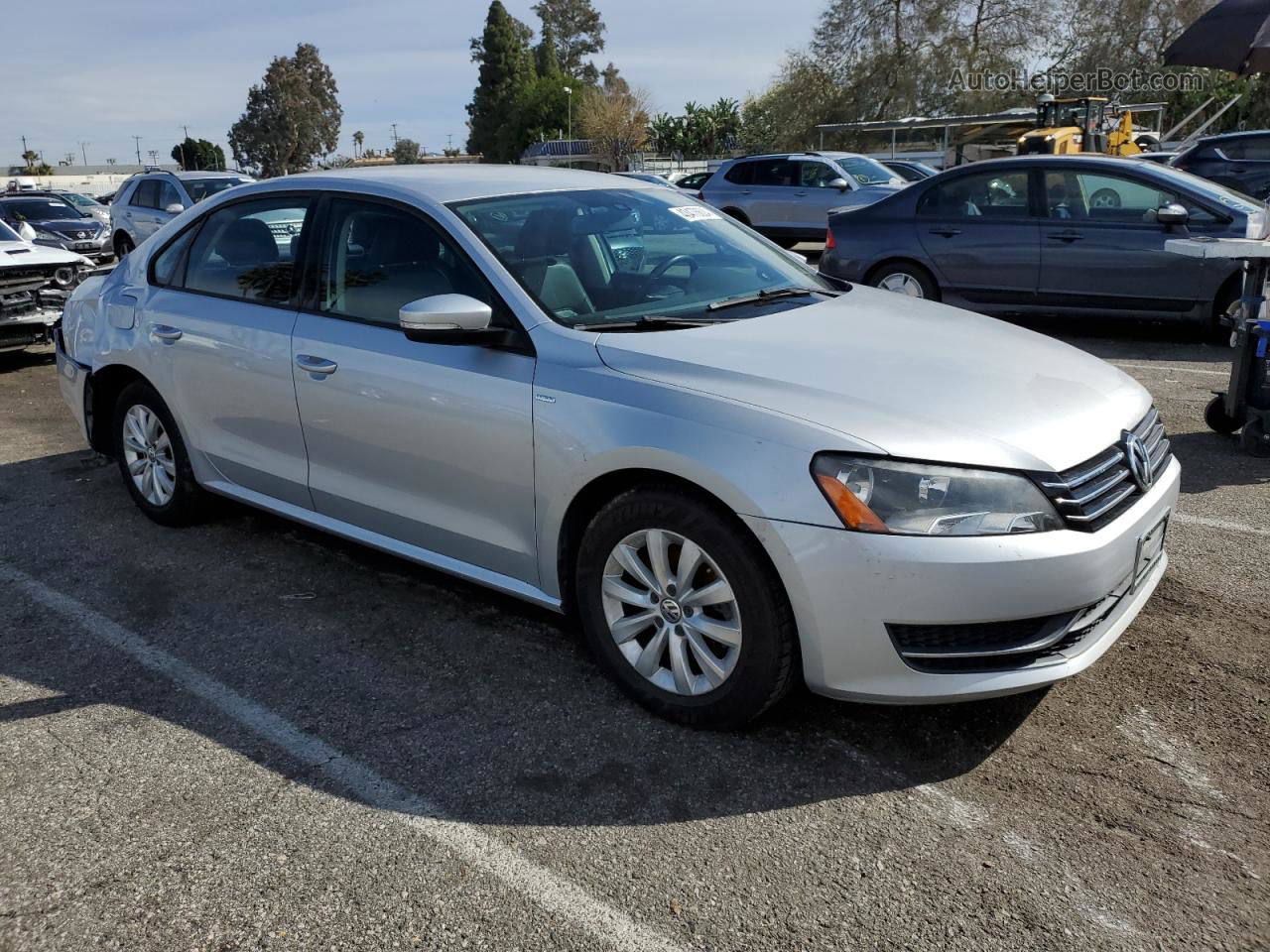 2015 Volkswagen Passat S Silver vin: 1VWAT7A35FC049986