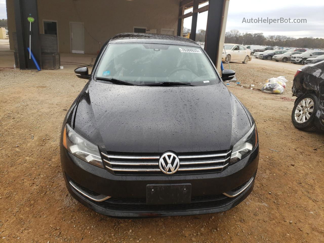 2015 Volkswagen Passat S Черный vin: 1VWAT7A35FC077075