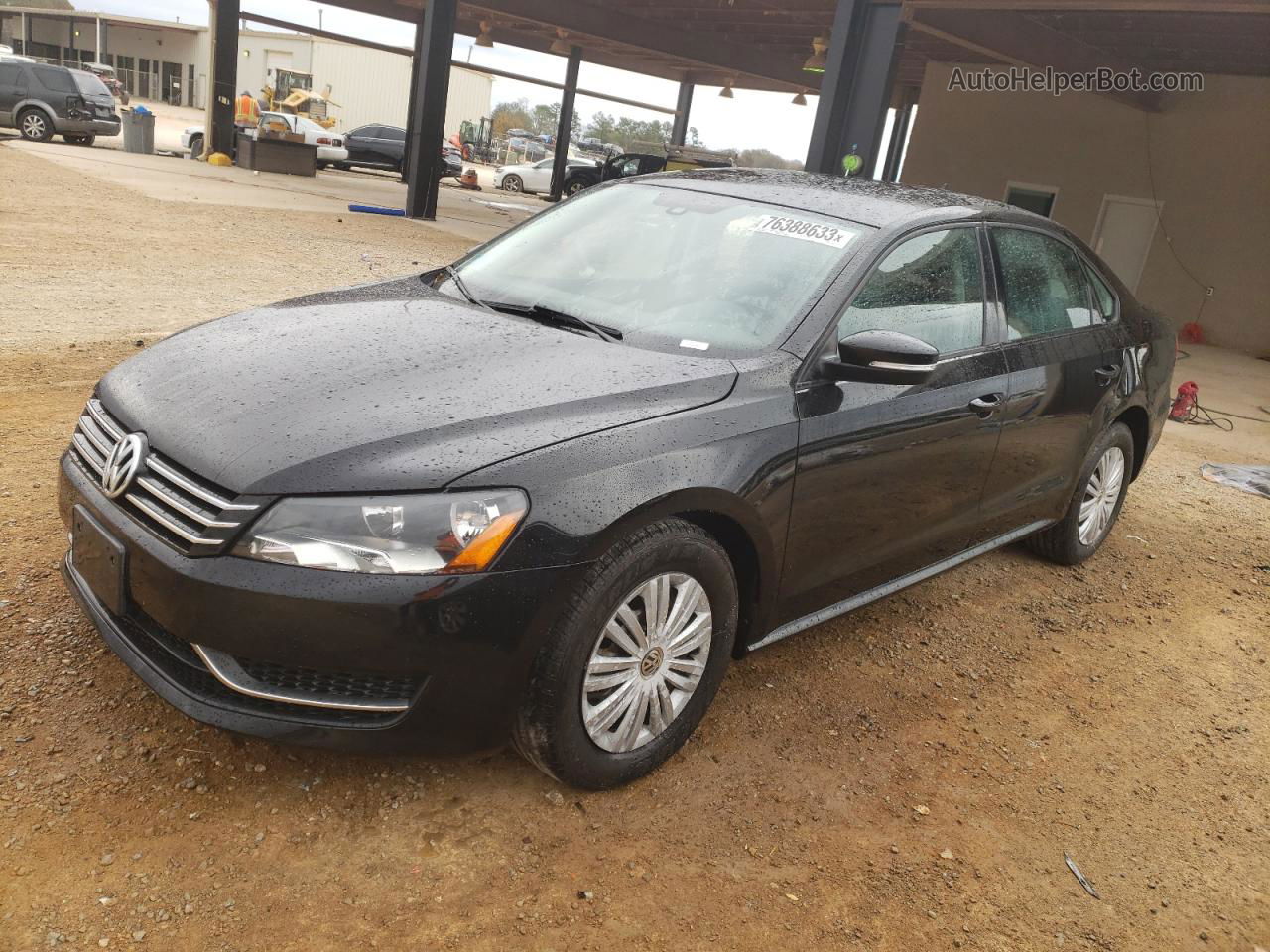 2015 Volkswagen Passat S Черный vin: 1VWAT7A35FC077075