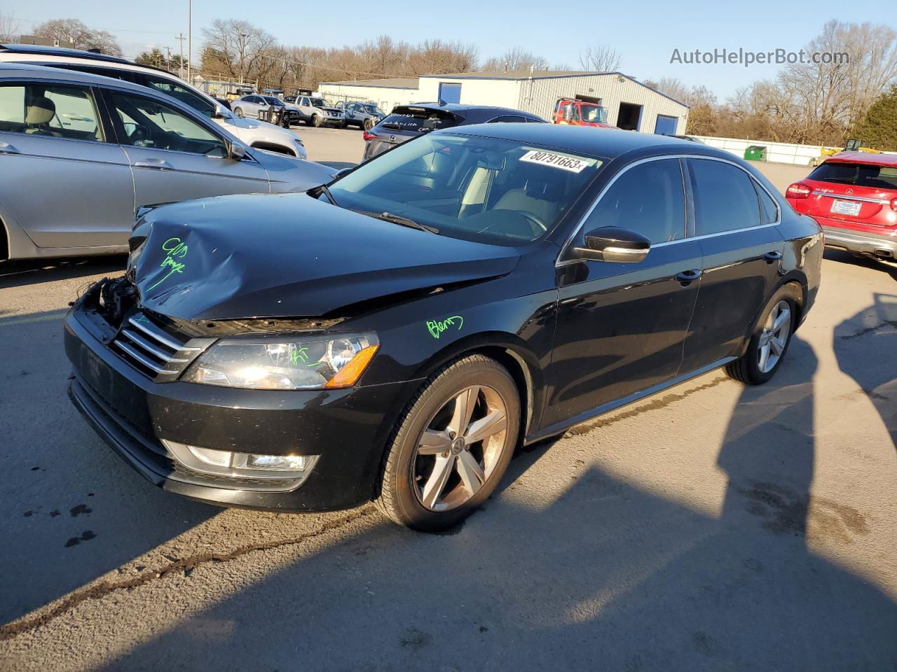 2015 Volkswagen Passat S Black vin: 1VWAT7A35FC084446