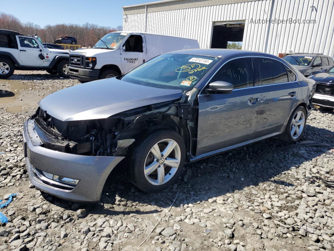 2015 Volkswagen Passat S Gray vin: 1VWAT7A35FC119731