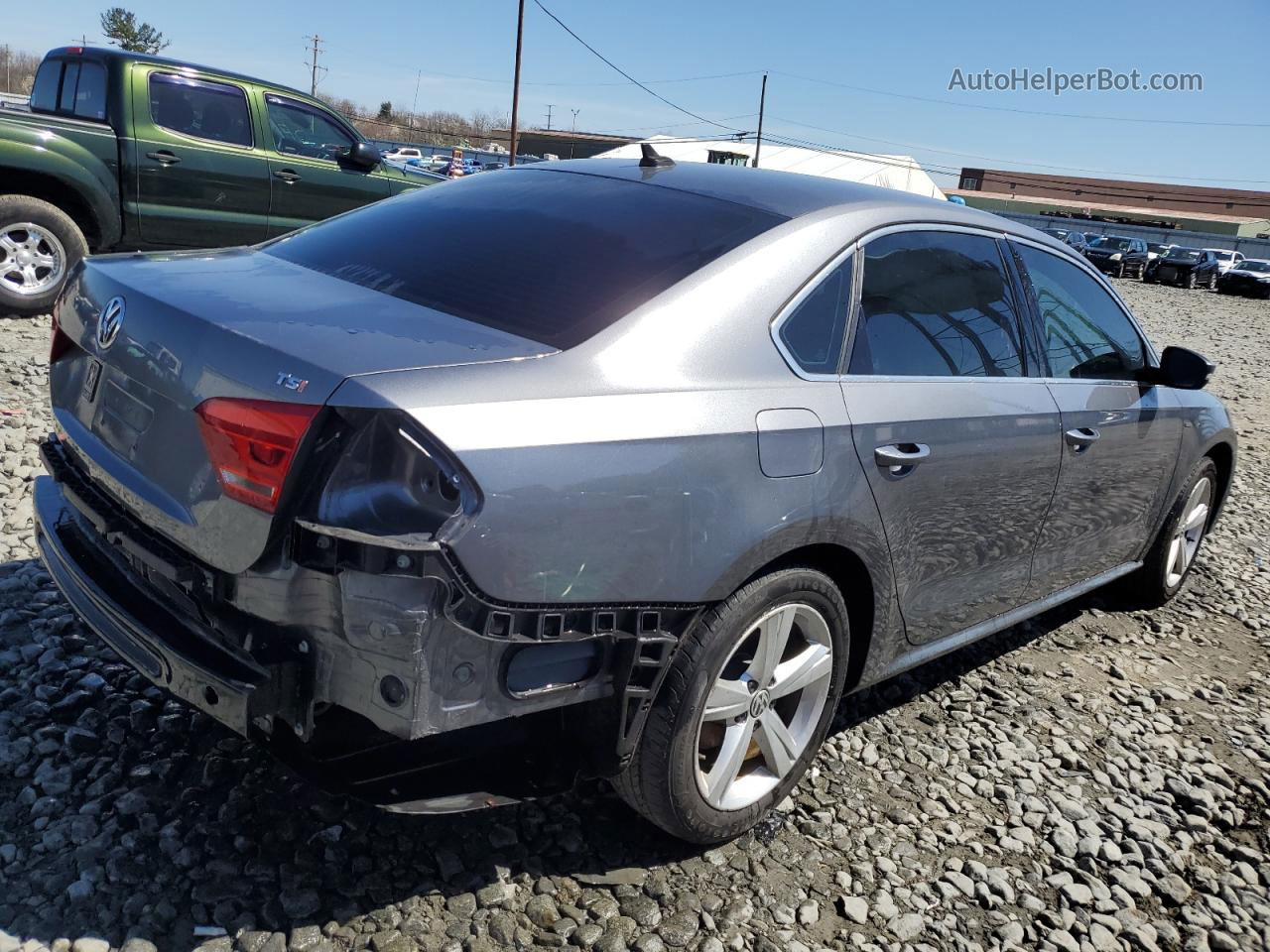 2015 Volkswagen Passat S Gray vin: 1VWAT7A35FC119731