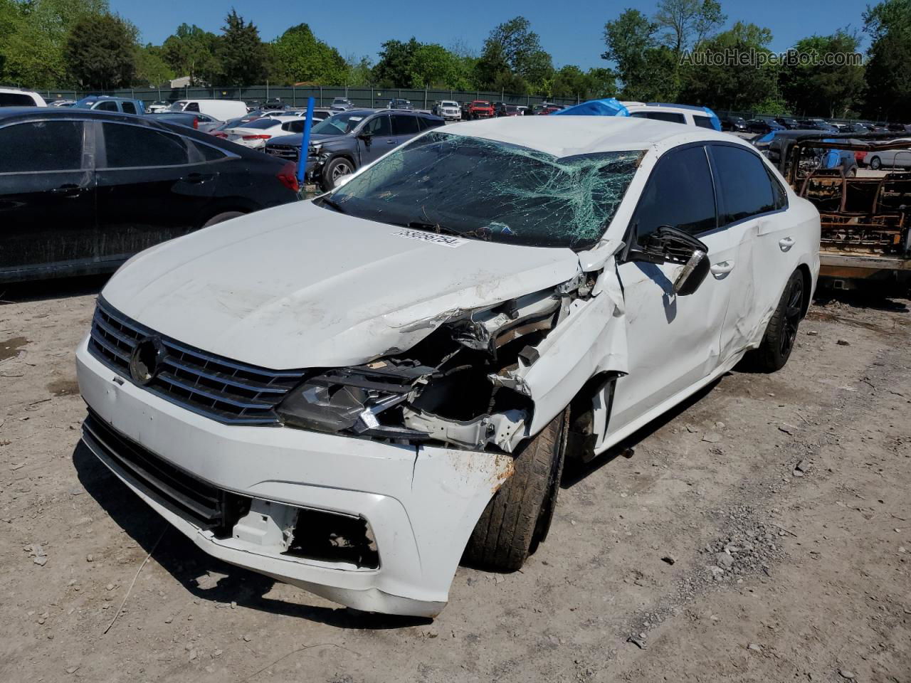 2016 Volkswagen Passat S White vin: 1VWAT7A35GC003463