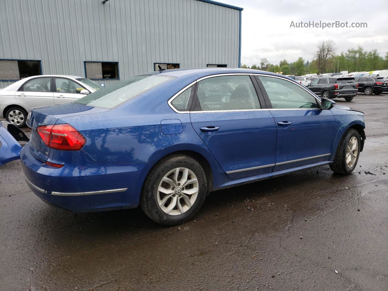 2016 Volkswagen Passat S Синий vin: 1VWAT7A35GC019629