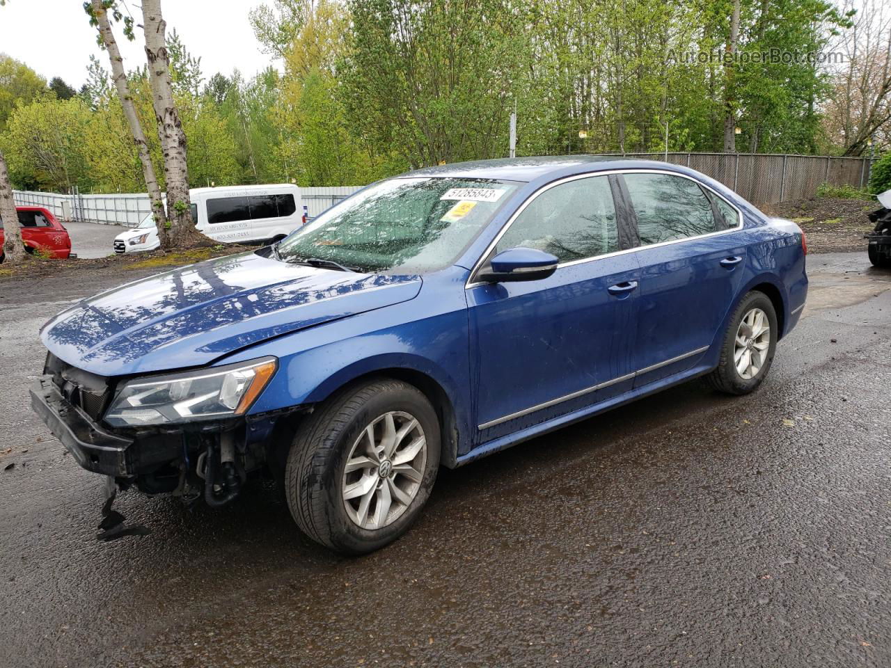 2016 Volkswagen Passat S Blue vin: 1VWAT7A35GC019629