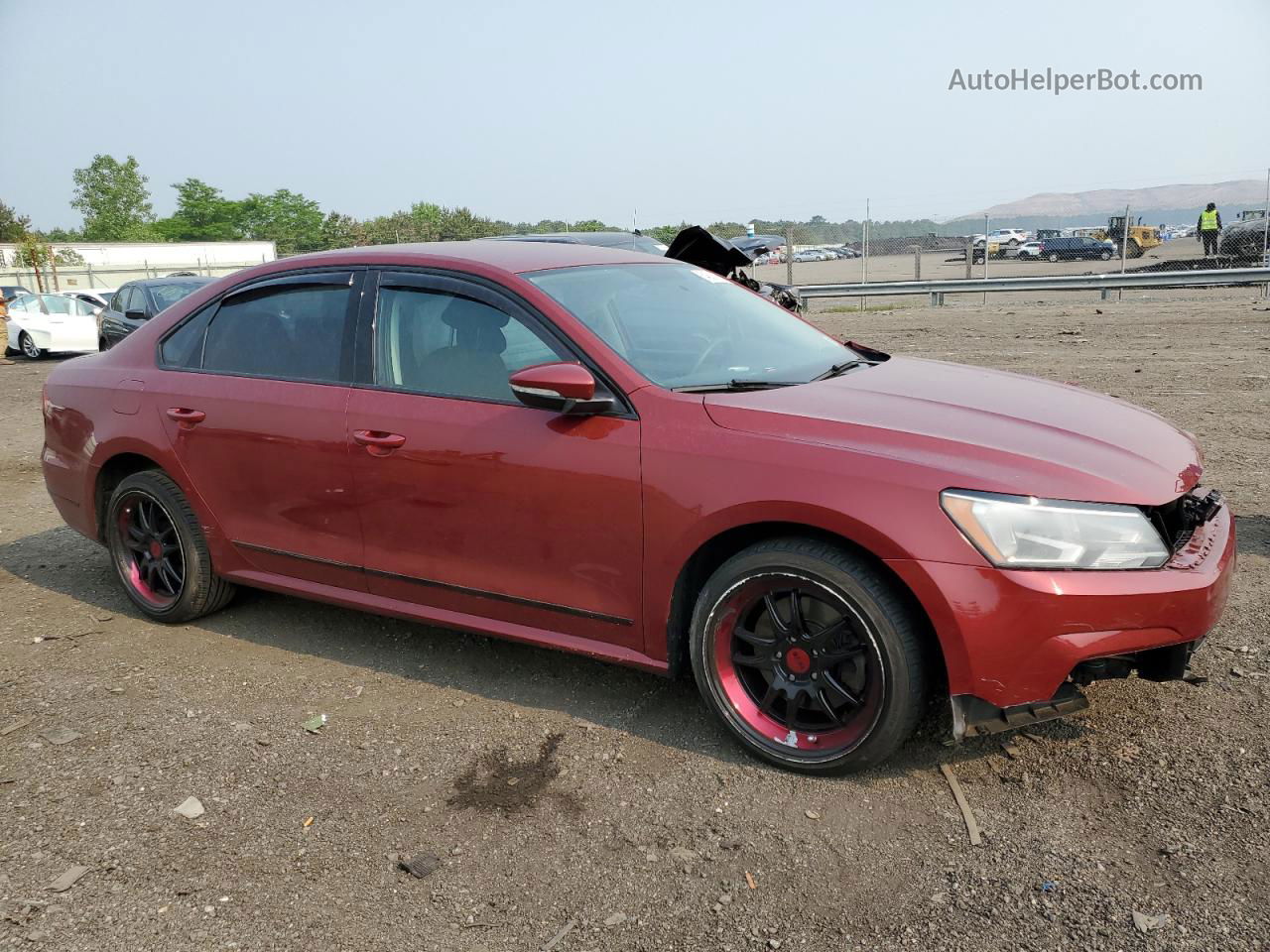 2017 Volkswagen Passat S Burgundy vin: 1VWAT7A35HC004565