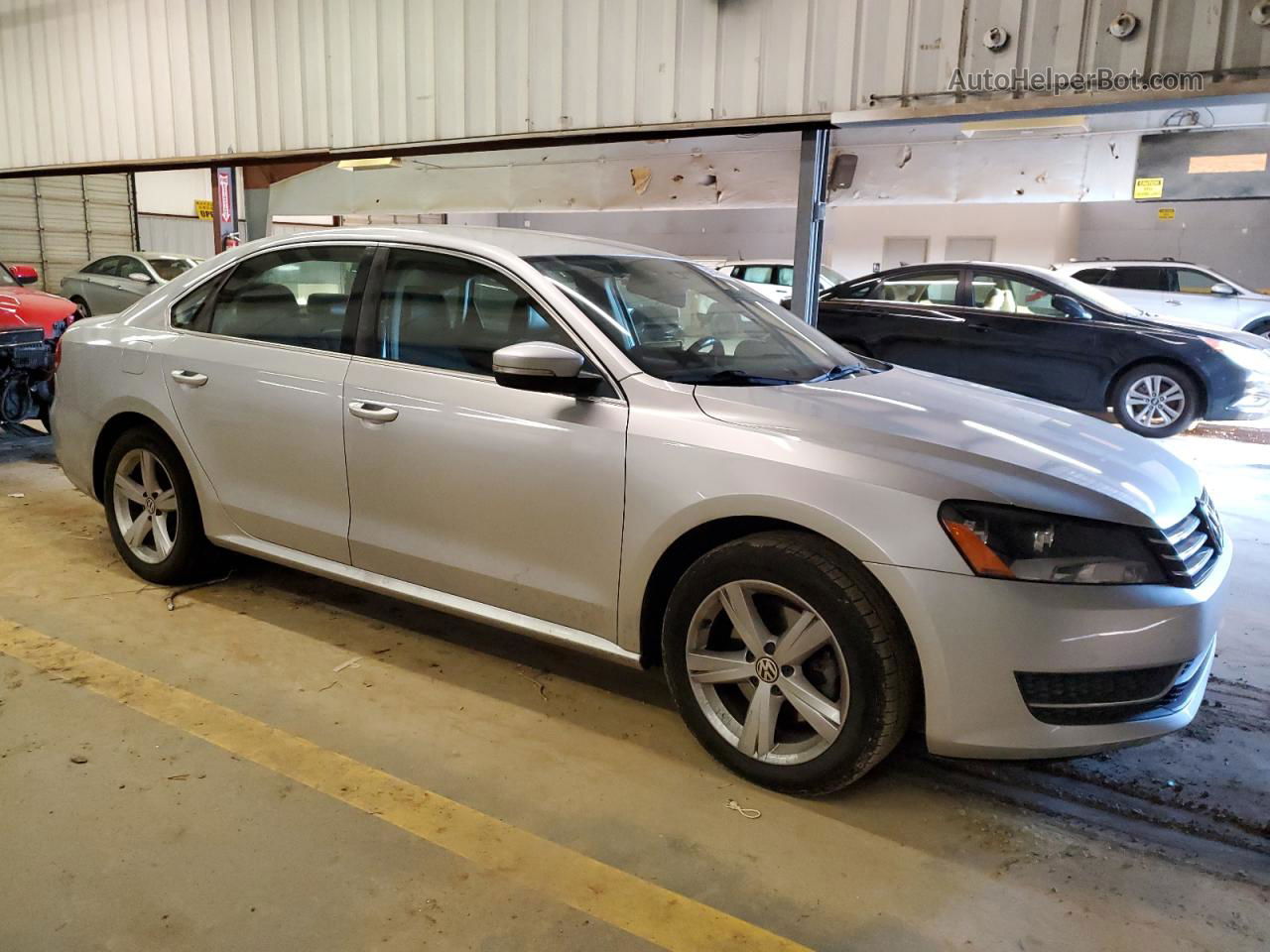 2014 Volkswagen Passat S Silver vin: 1VWAT7A36EC034380