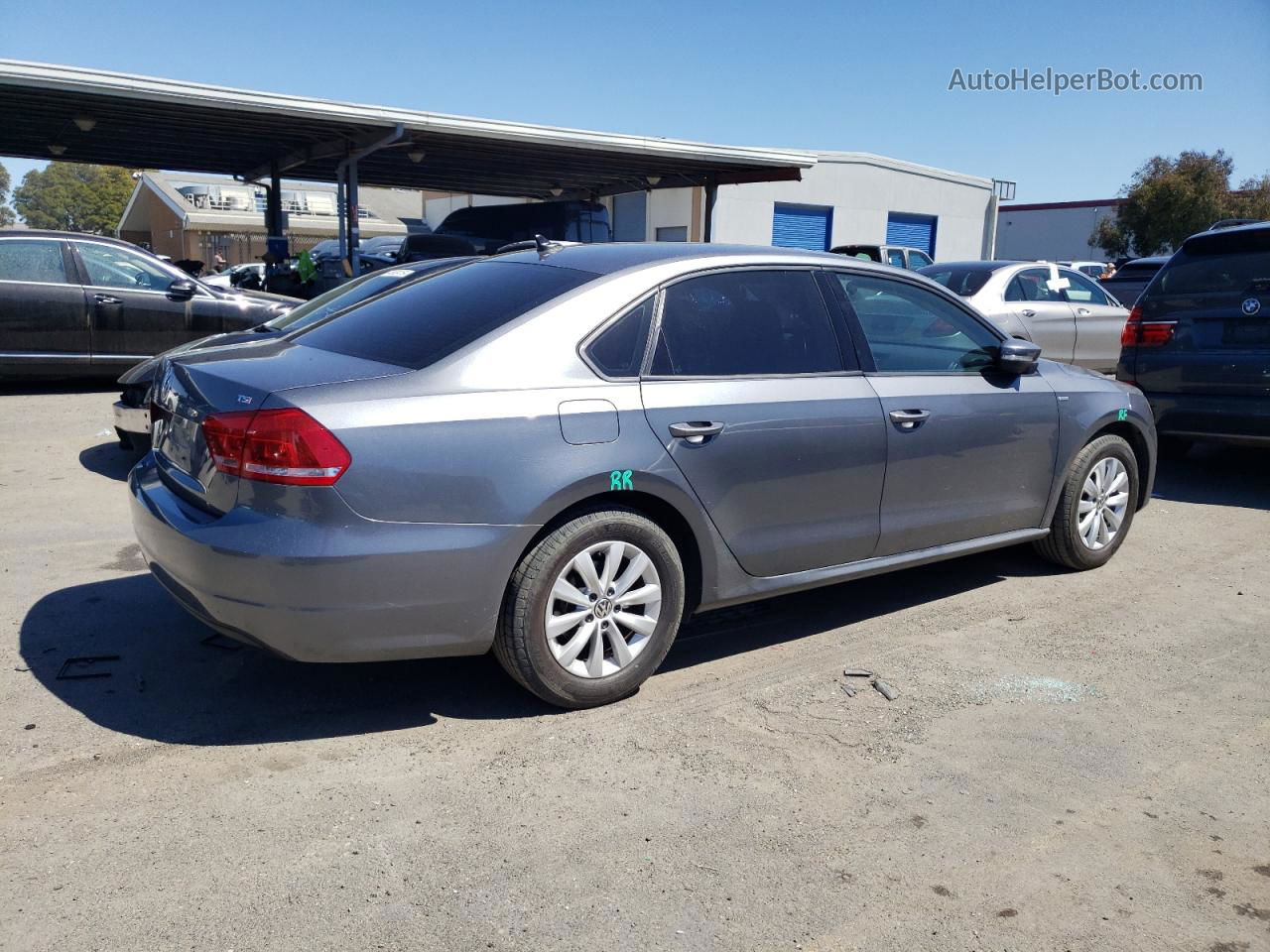 2014 Volkswagen Passat S Gray vin: 1VWAT7A36EC070506