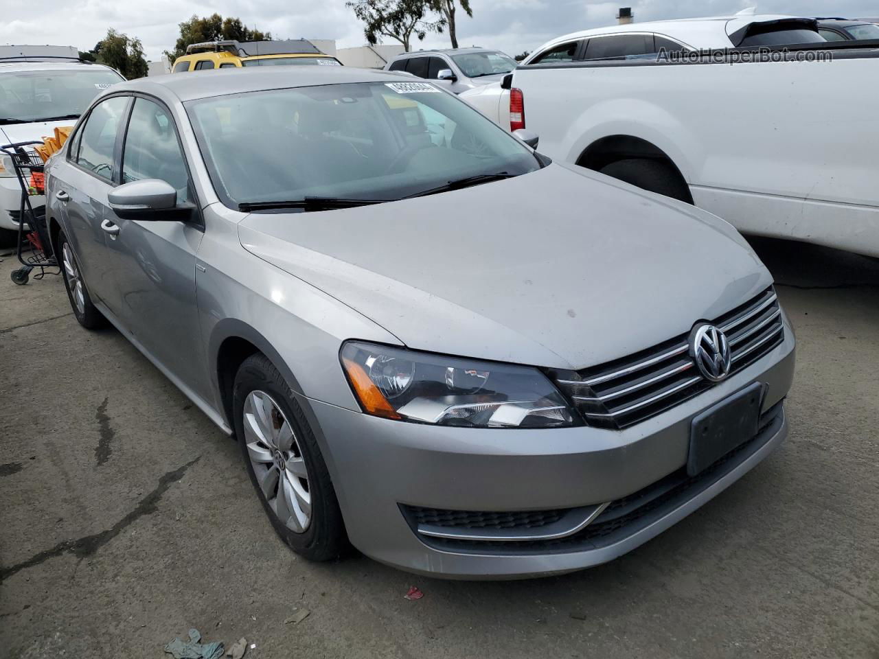 2014 Volkswagen Passat S Gray vin: 1VWAT7A36EC075592