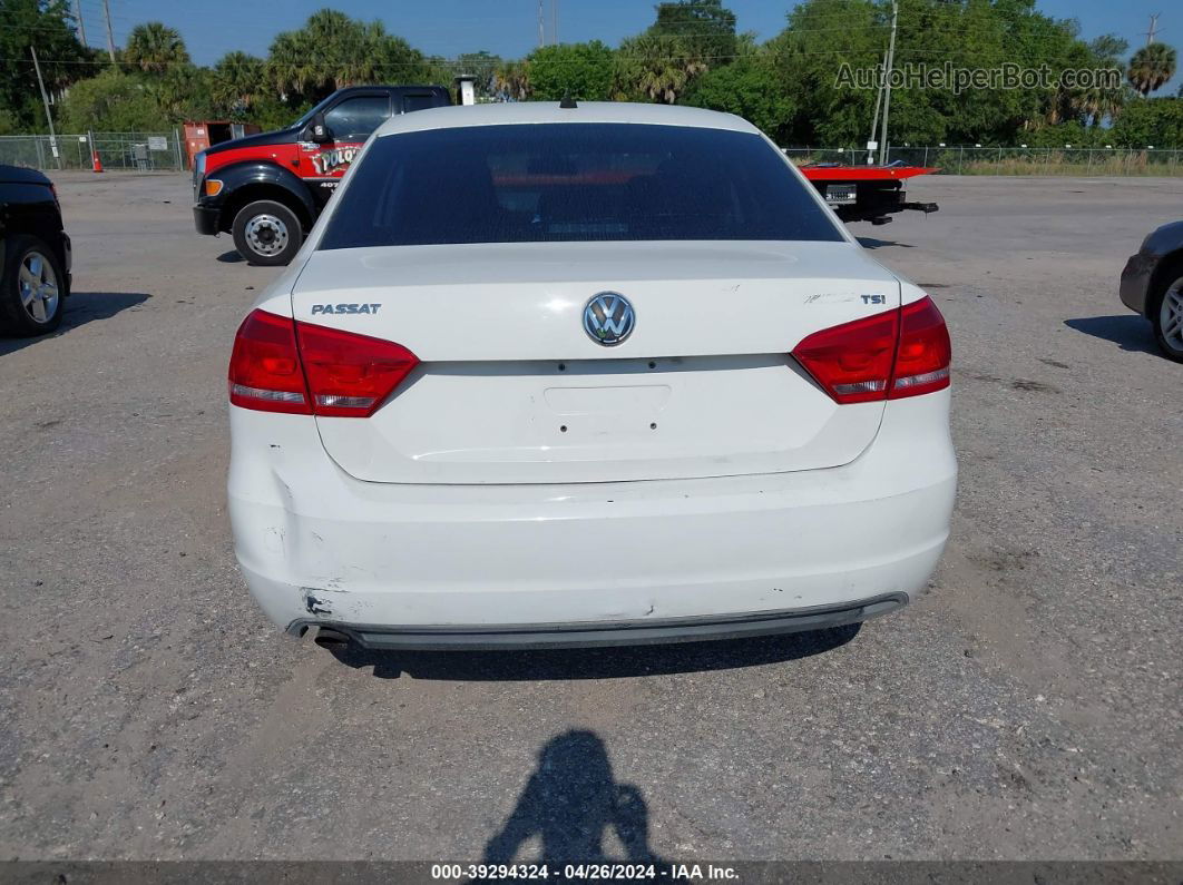 2014 Volkswagen Passat 1.8t S White vin: 1VWAT7A36EC103388